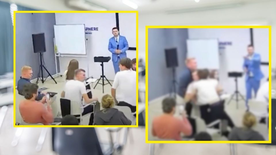 Clase sobre violencia en Moscú termina en pelea entre estudiantes de derecho.