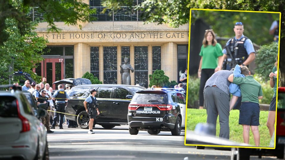 Al menos dos niños muertos tras un tiroteo durante una misa en una escuela católica en Minneapolis, EEUU.