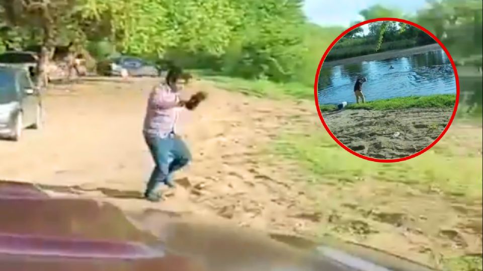 Una pareja que se encontraba en la zona grabó lo ocurrido desde su vehículo.