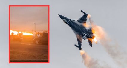 Polonia vive momento de terror: F-16 se estrella en ensayo del Salón Aeronáutico | VIDEO