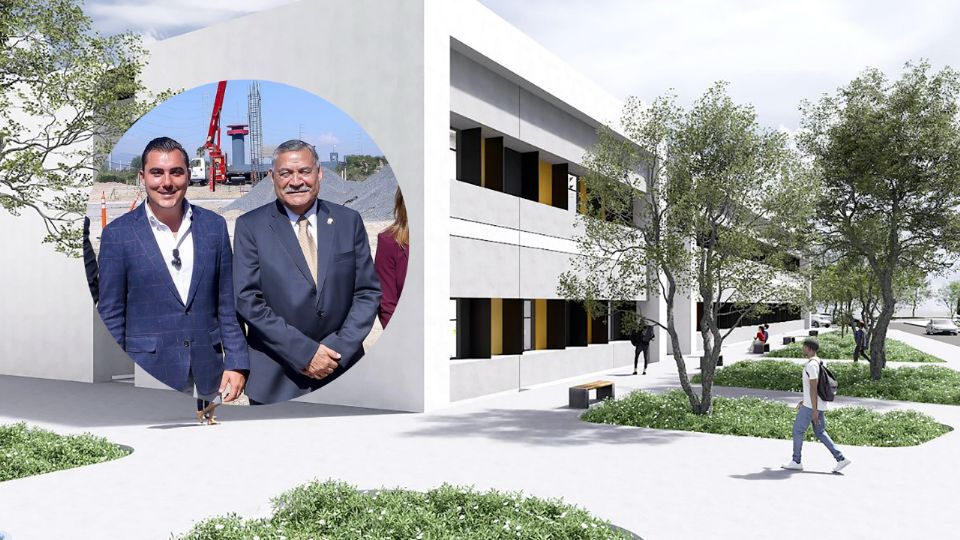 El rector de la UANL Santos Guzmán López, y el alcalde de García Manuel Guerra Cavazos encabezaron la ceremonia de expansión