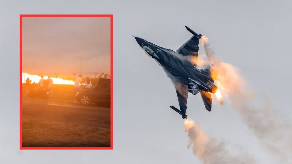 VIDEO | Accidente en Polonia: Avión F-16 cae durante práctica del Salón Aeronáutico