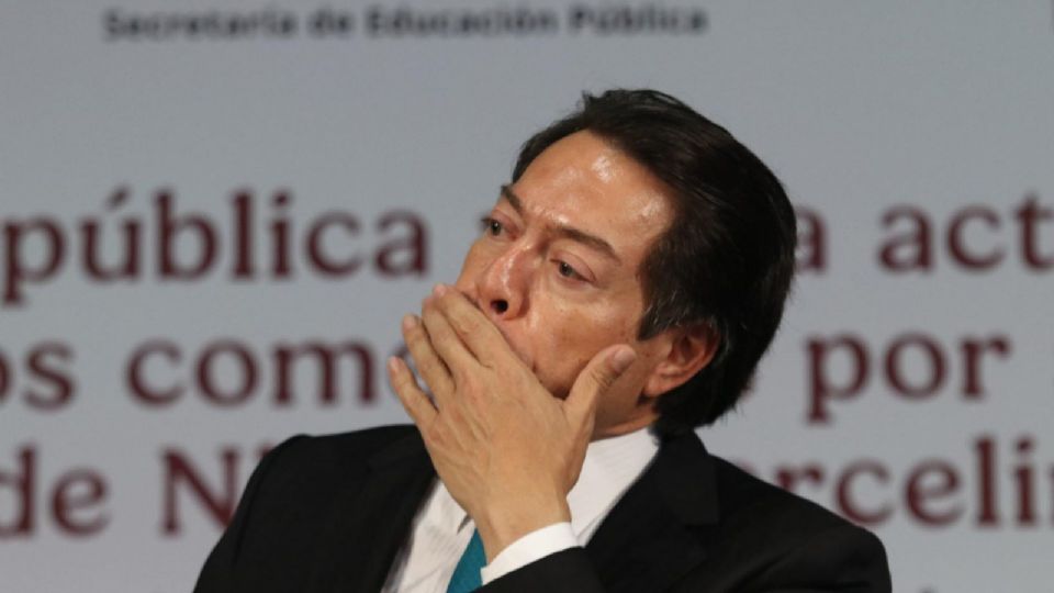 Mario Delgado, secretario de Educación Pública, durante acto de disculpa pública por parte de la SEP y la Autoridad Educativa Federal en la Ciudad de México (AEFCM).