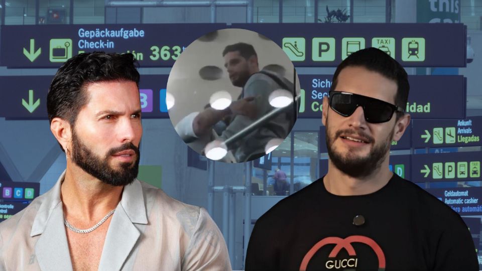 Poncho de Nigris encaró a Adrián Marcelo en el Aeropuerto Internacional de la CDMX.