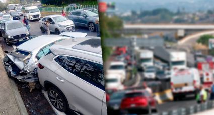 Así fue la carambola en la autopista México–Cuernavaca; ¿qué ocurrió?