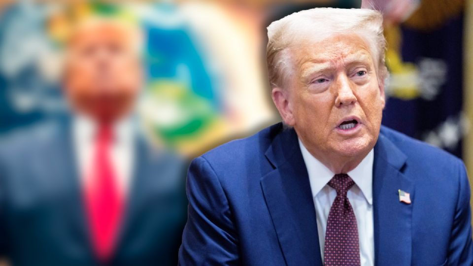 Una publicación reciente de Donald Trump contiene una frase y símbolos ligados a QAnon.