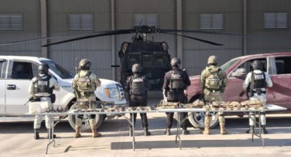 Grupo armado huye y abandona arsenal y equipo táctico en Mina, Nuevo León