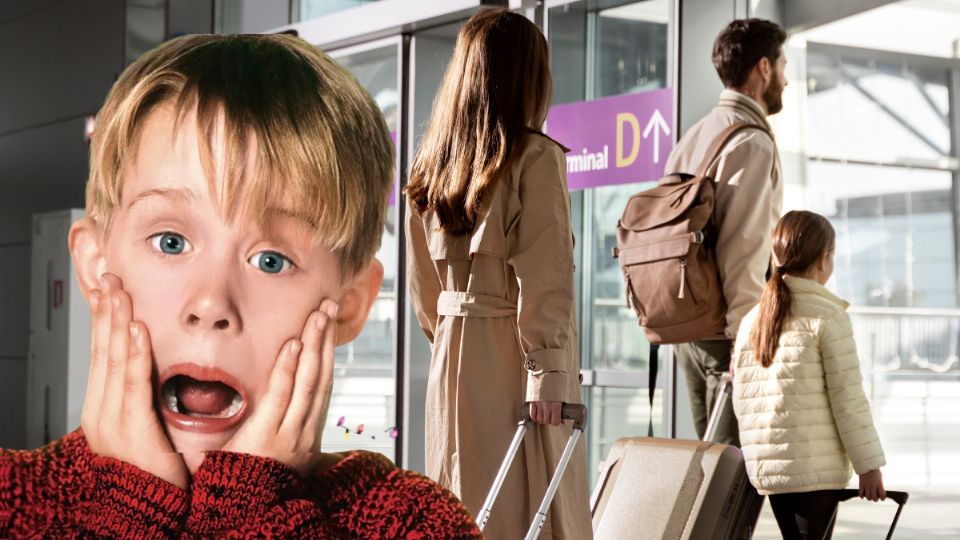Para no perder sus vuelos e irse de vacaciones, padres abandonan así a su hijo en aeropuerto de España.