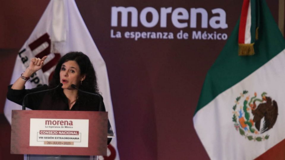 Luisa María Alcalde Luján, presidenta Nacional de Morena.