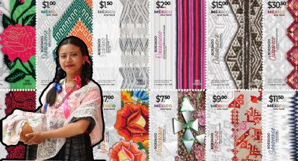 Réplica de cancelación de estampilla de Correos de México difunde arte textil de México