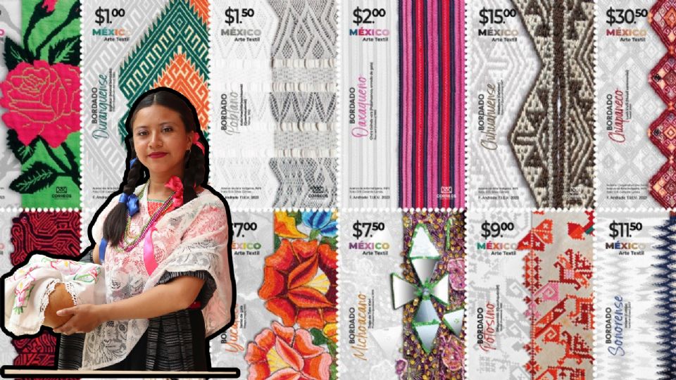 La serie filatélica “México, Arte Textil” rinde homenaje a los pueblos indígenas a través de 13 estampillas.