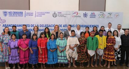 Maru Campos abandera a atletas rarámuri que irán a Juegos Maestros Indígenas 2025 de Canadá