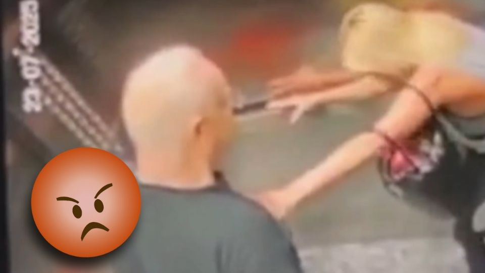 Este energúmeno fue captado golpeando salvajemente a la que parece ser su pareja, en Cuajimalpa.