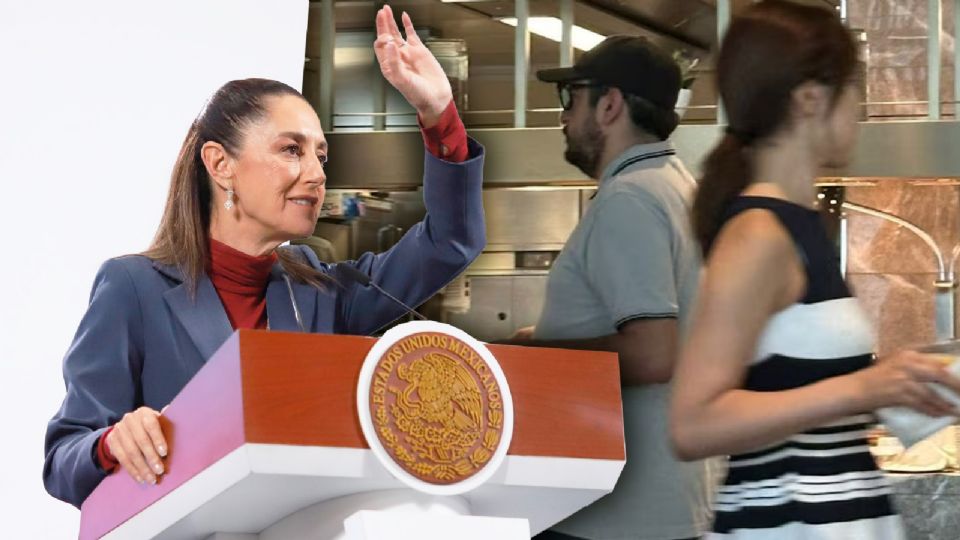 Claudia Sheinbaum durante conferencia en Palacio Nacional. La presidenta evita debatir sobre polémicas internas, pero enfrenta crecientes tensiones en su coalición.