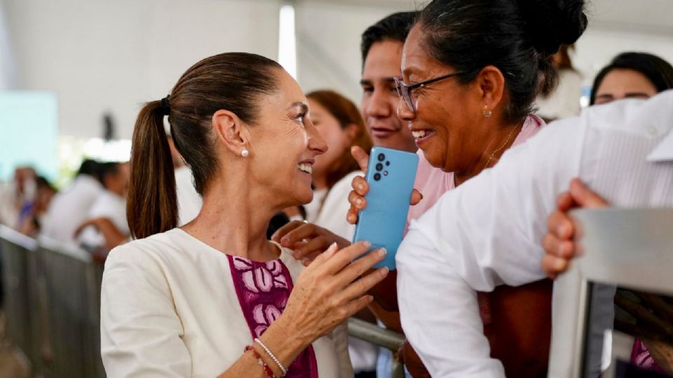 Claudia Sheinbaum durante evento en Colima.