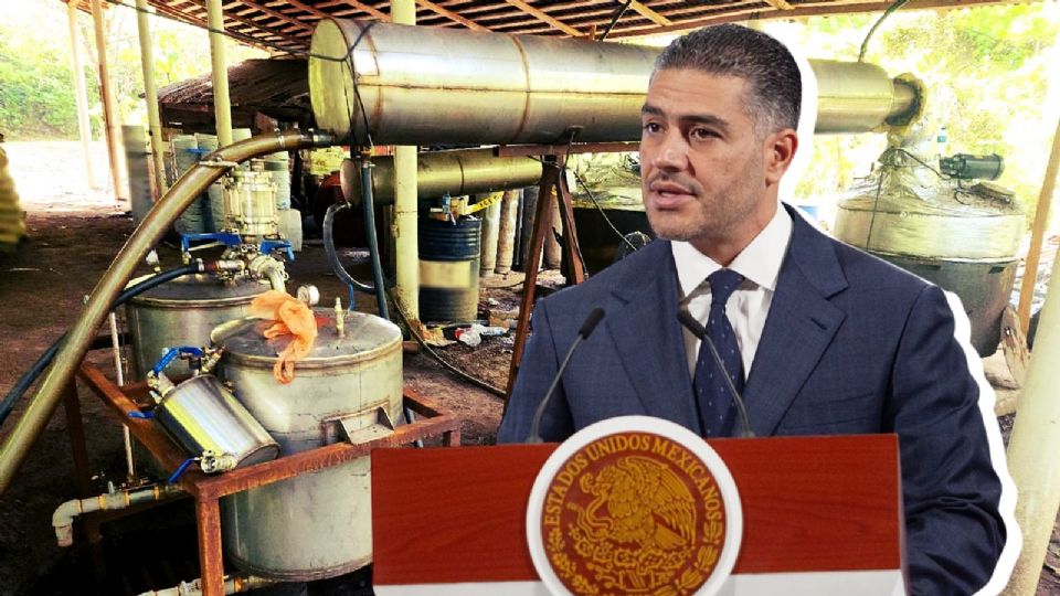 Laboratorio clandestino asegurado en Chiapas.