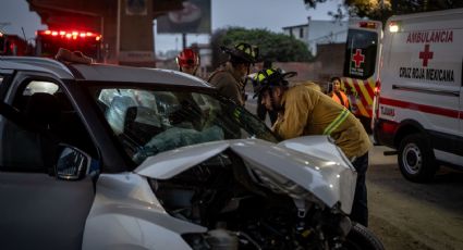 Choque en la autopista al aeropuerto deja lesionados en Guadalupe