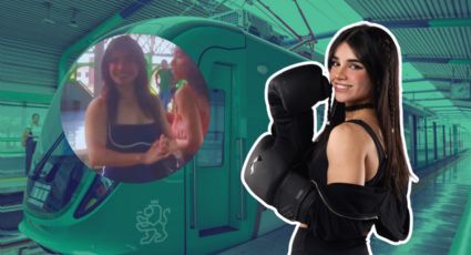 La campeona Alana Flores viaja en el Metro de Monterrey y causa revuelo