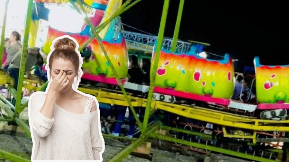 El juego mecánico “El Gusanito” fue clausurado tras el accidente que dejó dos personas lesionadas en la Nueva Feria de Juárez.