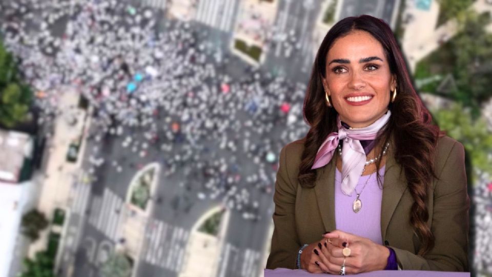 Marcha de la Resistencia en la CDMX: Alessandra Rojo de la Vega llama a proteger la libertad y democracia.