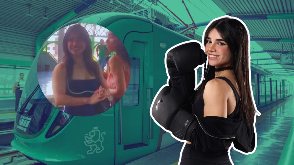 Alana Flores, campeona del Supernova Strikers, sorprendió a los regios al viajar en el Metro de Monterrey y convivir con sus fans.