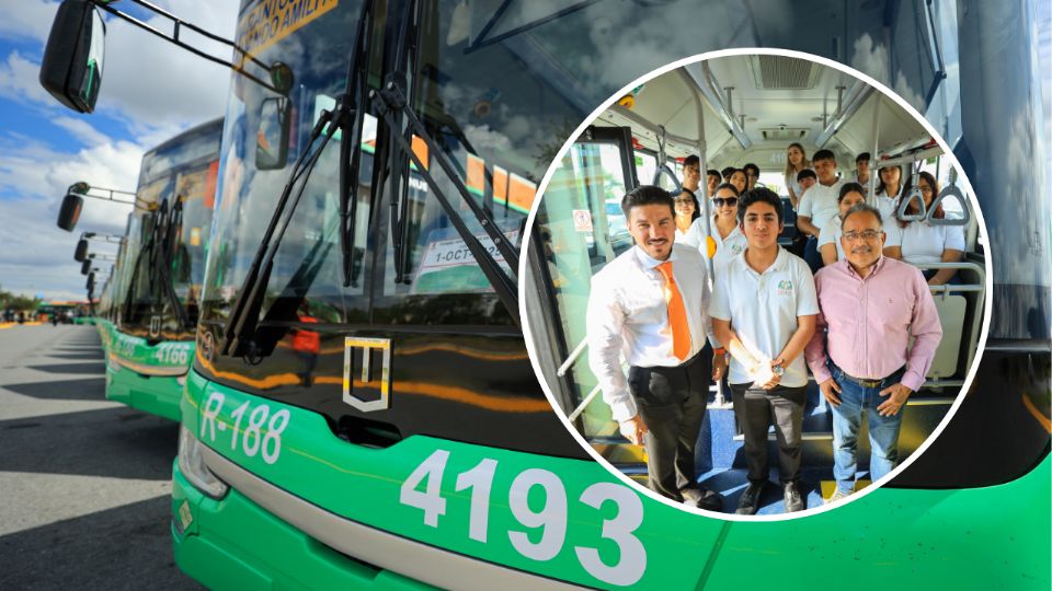 El gobernador Samuel García anunció que la renovación del transporte público en Nuevo León llegará a 4 mil unidades en octubre, con beneficio directo para Escobedo.