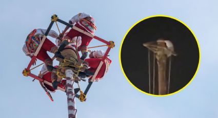 ‘Lady Voladora’: Mujer trepa poste de voladores de Cuetzalan, habría estado alcoholizada | VIDEO