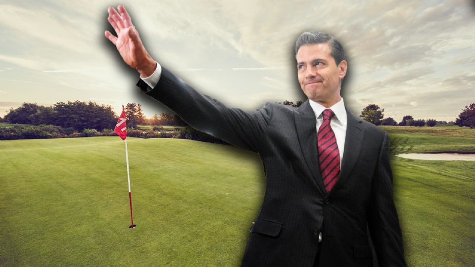 Enrique Peña Nieto, expresidente de México, juega golf en España.