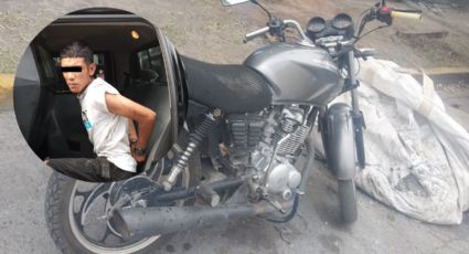 Lo detienen con moto robada en Monterrey; lo investigan por asalto con violencia