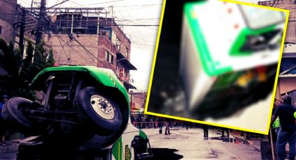 Así fue como enorme socavón se tragó camión refresquero en Iztapalapa | VIDEO