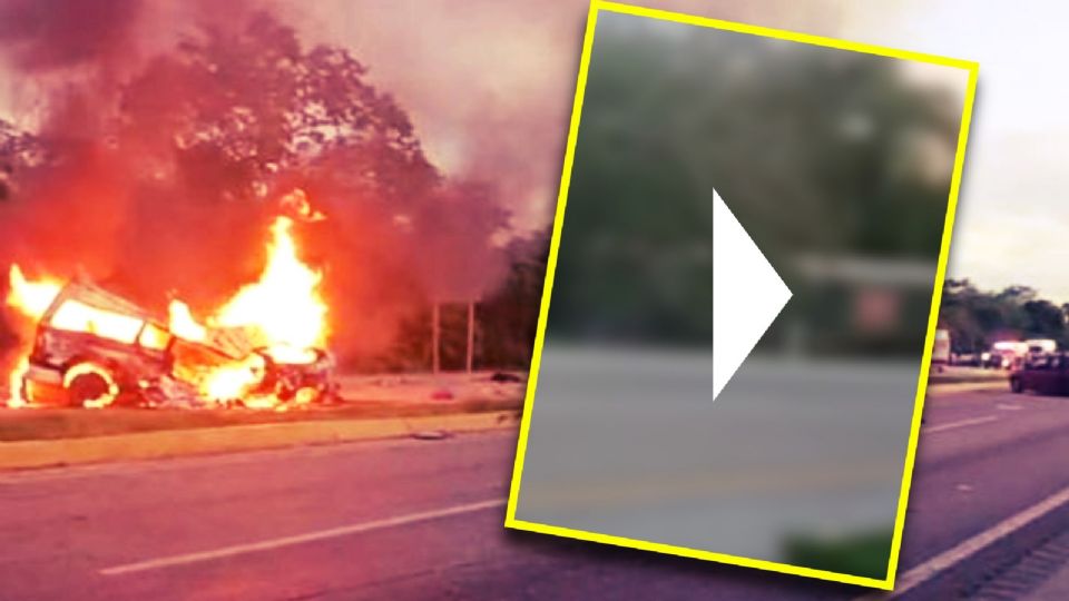 Accidente carretero en Yucatán.