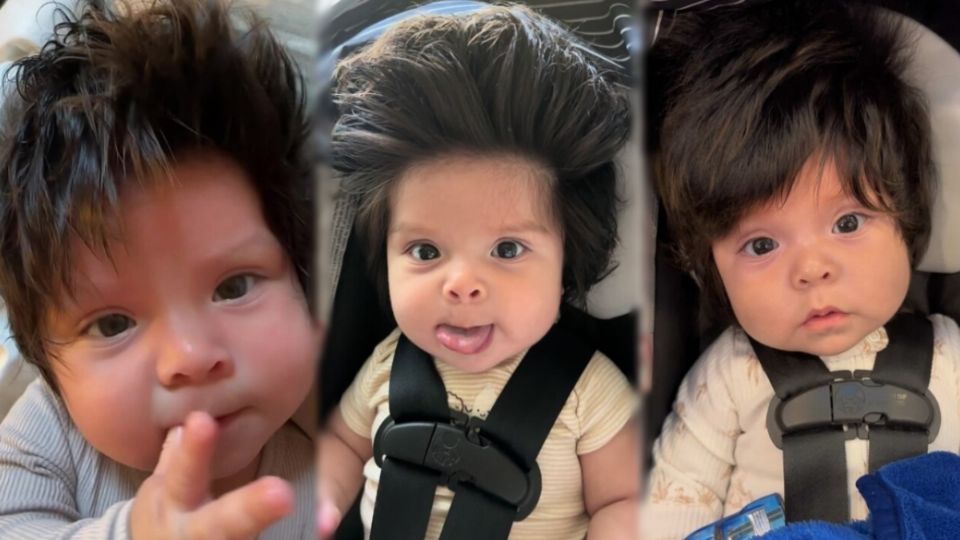 Liliana Yáñez es quien hizo viral a su hijo, quien destaca por su melena negra a sus 5 meses de edad.
