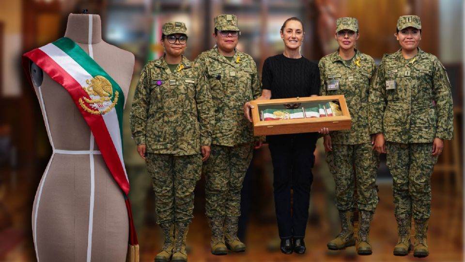 La banda presidencial de Claudia Sheinbaum, presidenta de México.