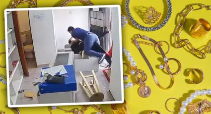 Encargados de joyería desarman y golpean a ladrón armado con destornillador | VIDEO