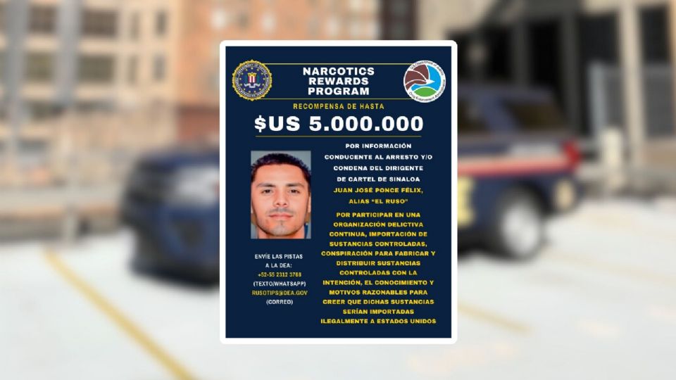 EE.UU. ofrece hasta 5 millones de dólares por información sobre “El Ruso”, líder del Cártel de Sinaloa.