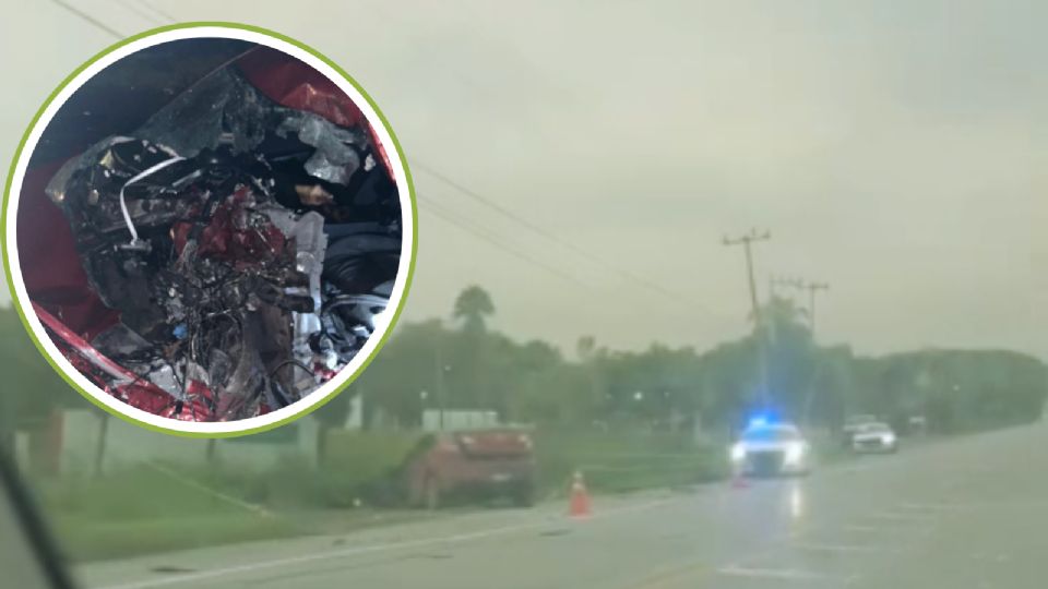 La zona fue acordonada por elementos viales del municipio de Cadereyta.