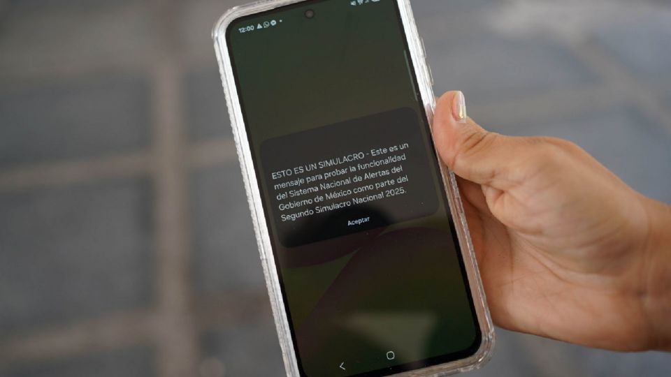 Alerta sísmica digital que sonó en los equipos celulares.