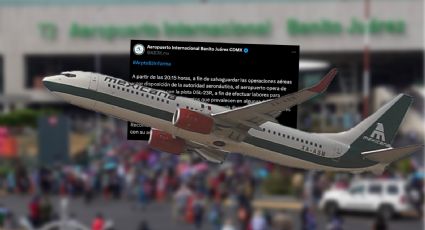 AICM reabre pista luego de atender afectaciones provocadas por las fuertes lluvias en la CDMX