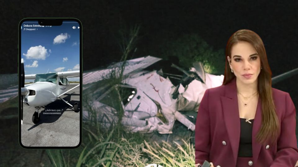 Débora Estrella y el piloto Bryan Ballesteros murieron en el desplome de una avioneta Cessna 172 en García.