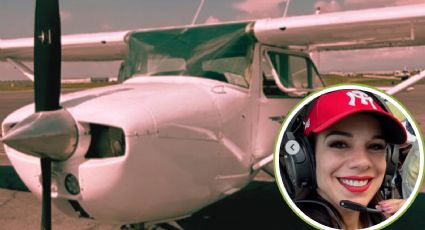 La conductora de noticias Débora Estrella tomaba clases para ser piloto