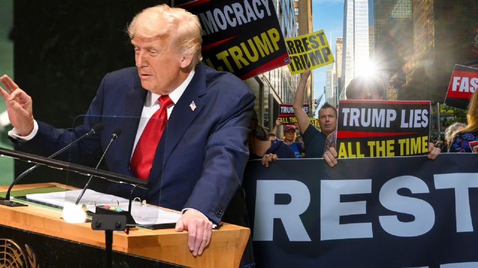 Trump continuó con su letanía de críticas al cambio climático, llamándolo 'una estafa'.