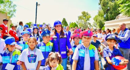 Tere Jiménez manda mensaje a niñas y niños de Aguascalientes en la gira de su tercer informe