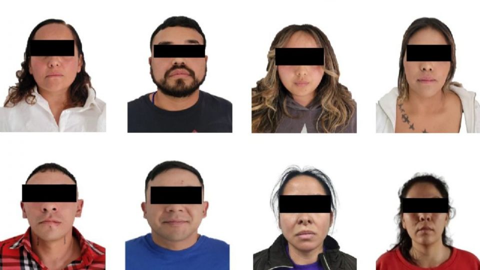 Detenidos de célula delictiva.