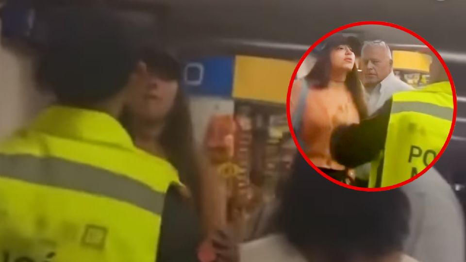 La SSC informó que la mujer reclamó a los oficiales la gran afluencia de pasajeros en la estación.