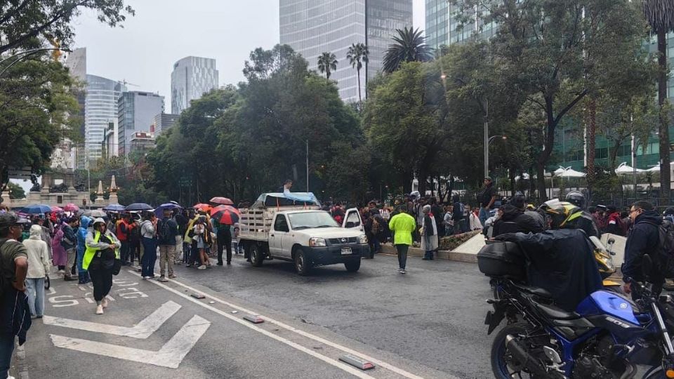 En el trayecto del Ángel de la Independencia al Zócalo capitalino quedaron plasmadas múltiples pintas.