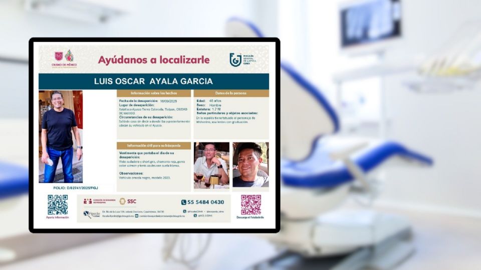 La Fiscalía capitalina emitió una ficha de búsqueda que señala que vestía una sudadera naranja al momento de desaparecer.
