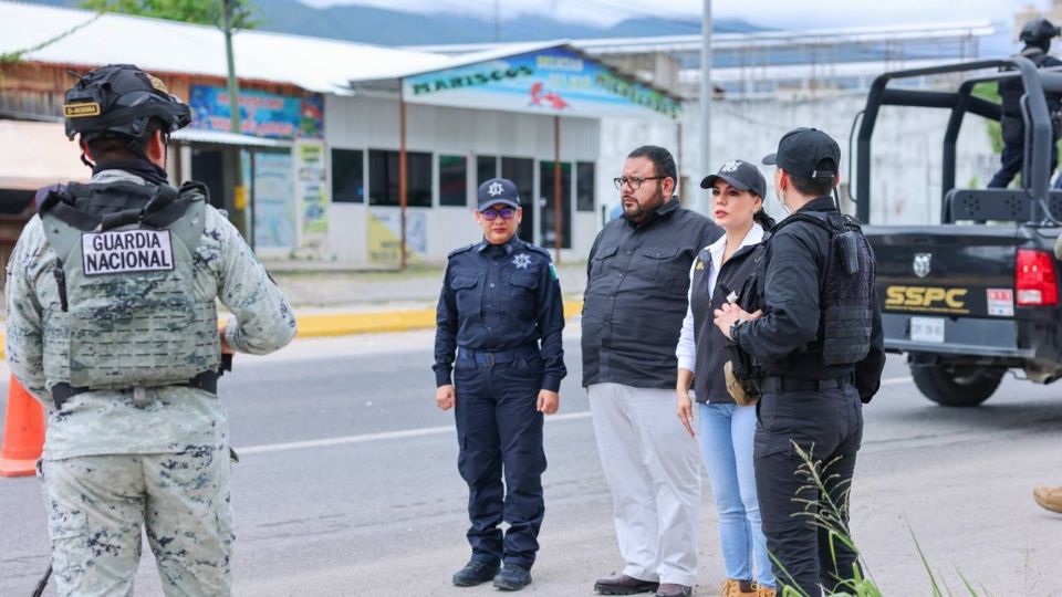 Evelyn Salgado supervisó operativos de seguridad en la capital de Guerrero.