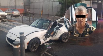 Detienen a hombre tras accidente en Monterrey; conducía auto robado en San Pedro