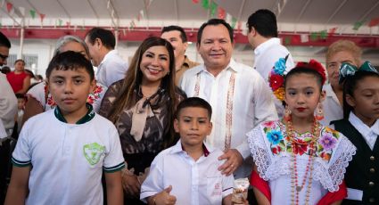 Gobernador Díaz Mena renueva escuela con casi 100 años de historia en Progreso