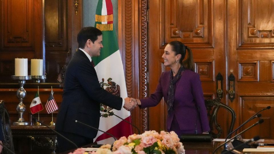 Marco Rubio, secretario de Estado de EU y Claudia Sheinbaum, presidenta de México.